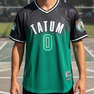 Jayson Tatum Boston Celtics Basketball Jersey Pro Standard Men Large Green/Black
